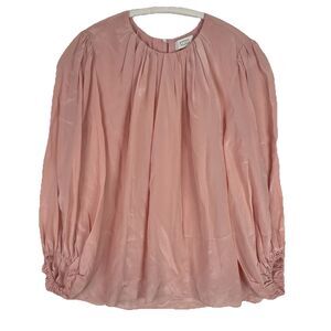 AYR Pink Silk blend Peasant Blouse‎ Size Small NWOT